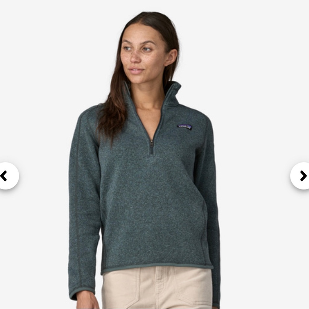 EUC Patagonia Quarter Zip in Nouveau Green, Size L